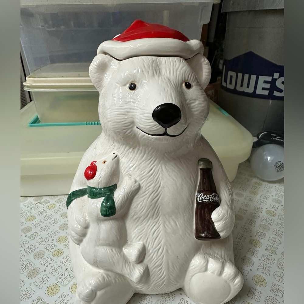 Coca-Cola White Polar Bear Jar